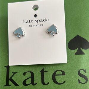 Kate Spade Everyday Spade Earring Studs Crisp Sky Blue  NWT